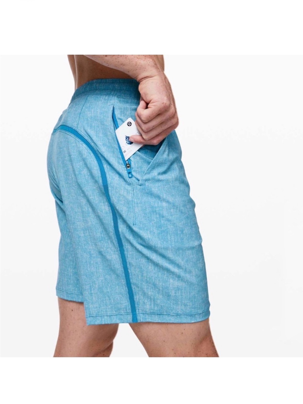 Lululemon Pace Breaker Short 6” Sunbleached Neo Blue Multi sz M